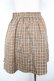 画像2: F i.n.t / ロゴ刺繍入りサイドプリーツチェックミニスカート F ベージュ×ホワイト Y-26-01-22-164-CA-SK-SZ-ZY (2)