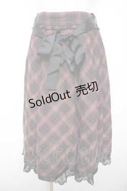 画像1: axes femme / タータンチェックスカート M ワイン Y-26-01-22-165-AX-SK-SZ-ZY