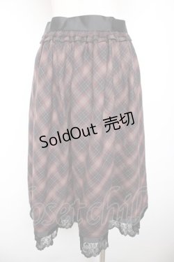 画像2: axes femme / タータンチェックスカート M ワイン Y-26-01-22-165-AX-SK-SZ-ZY