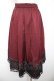 画像2: axes femme / 薔薇刺繍バイカラースカート F ワイン Y-26-01-22-167-AX-SK-SZ-ZY (2)