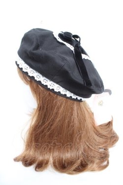 画像3: Eri Aino's collaboration / シャーロットの水曜日ベレー帽  黒 Y-26-01-22-028-LO-AC-SZ-ZY