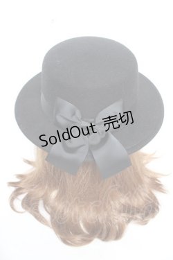 画像1: m petit by misako / サンリオキャラクターズコラボ クロミ カンカン帽  黒 Y-26-01-22-031-LO-AC-SZ-ZTK037