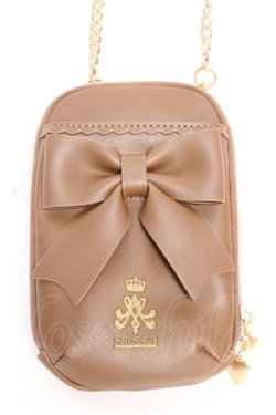 画像1: m petit by misako / AMリボンショルダーバッグ  中茶 Y-26-01-22-033-LO-BG-SZ-ZY