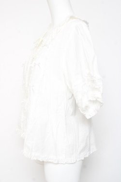 画像2: PINK HOUSE / ローンフリルブラウス F 白 Y-26-01-24-039-LO-BL-SZ-ZY