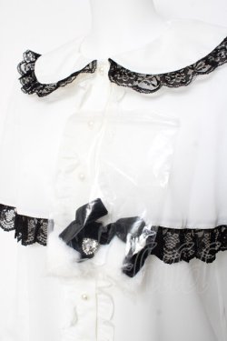 画像4: Ank Rouge / ぽんぽんリボンケープブラウス M 白 Y-26-01-24-053-CA-BL-SZ-ZY