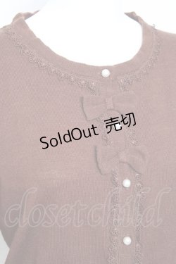 画像3: axes femme kawaii / 2つリボンカーディガン  ブラウン Y-26-01-24-057-AX-TO-SZ-ZY