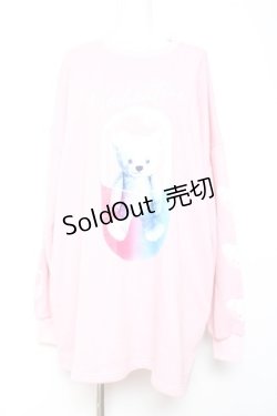 画像1: LISTEN FLAVOR / おくすりベアプルオーバー  ピンク Y-26-01-24-064-PU-TO-SZ-ZY