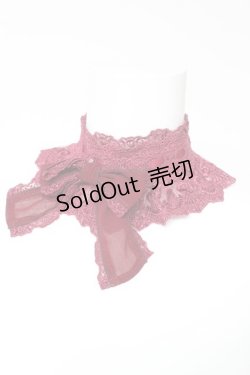 画像1: ATELIER PIERROT / Laced Graceチョーカー  ワイン Y-26-01-24-015-EL-AC-SZ-ZY