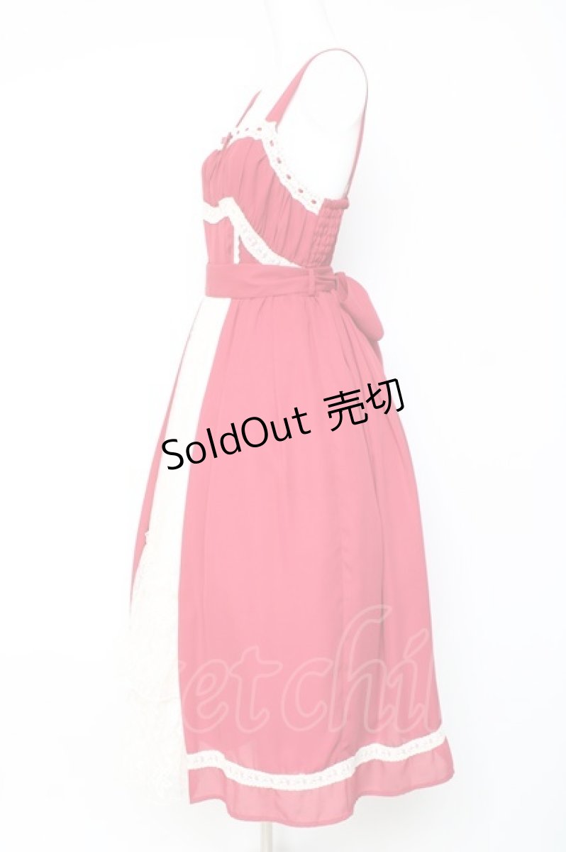 画像2: axes femme kawaii / ヴィンテージシフォンJスカート  赤 Y-26-01-24-071-AX-OP-SZ-ZS (2)