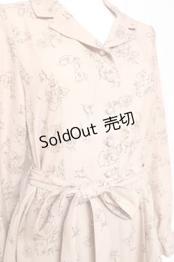 画像4: axes femme / チュール袖シャツワンピース  ベージュ Y-26-01-24-072-AX-OP-SZ-ZY