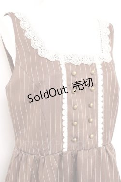 画像3: m petit by misako / TT*AOKストライプジャンパースカート LL ブラウン Y-26-01-24-073-LO-OP-SZ-ZY