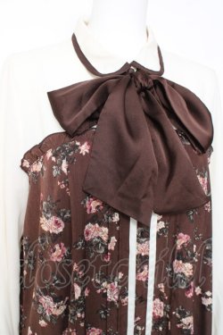 画像3: axes femme / ビスチェ切替Aライン花柄ワンピース  ブラウン Y-26-01-24-090-AX-OP-SZ-ZY