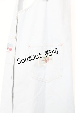 画像4: PINK HOUSE / チェリー刺繍使いデニムジャンパースカート F サックス Y-26-01-24-091-LO-SK-SZ-ZT621