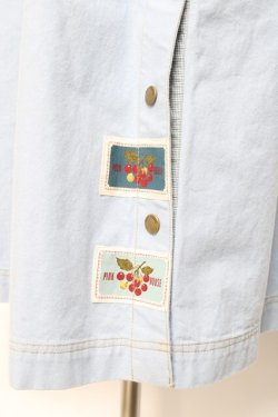 画像5: PINK HOUSE / チェリー刺繍使いデニムジャンパースカート F サックス Y-26-01-24-091-LO-SK-SZ-ZY