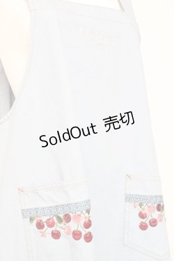 画像6: PINK HOUSE / チェリー刺繍使いデニムジャンパースカート F サックス Y-26-01-24-091-LO-SK-SZ-ZT621