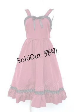 画像1: CHIP CLIP / CCゴスロリレースUPジャンパースカート M 濃赤 Y-26-01-24-094-LO-OP-SZ-ZY