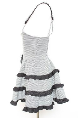 画像2: Ank Rouge / BIGリボン配色ティーアドジャンスカ M 黒 Y-26-01-24-095-CA-SK-SZ-ZY