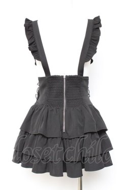 画像3: Ank Rouge / うさみみサス付きティアードスカパン M 黒 Y-26-01-24-096-CA-PA-SZ-ZY