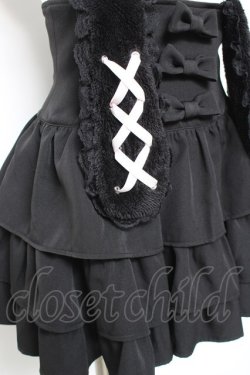 画像4: Ank Rouge / うさみみサス付きティアードスカパン M 黒 Y-26-01-24-096-CA-PA-SZ-ZY