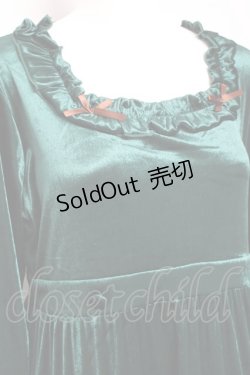 画像3: Virally / ベロアワンピース S グリーン Y-26-01-24-097-LO-OP-SZ-ZT0214E