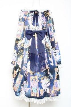 画像1: Royal Princess Alice / Twinkle Horoscope・ 飴ノ森ふみかコラボワンピース  ネイビー Y-26-01-24-100-LO-OP-SZ-ZY