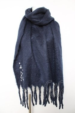 画像1: axes femme / 星座刺繍ストール  紺 Y-26-01-24-022-AX-ZA-SZ-ZY