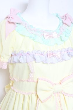 画像2: Angelic Pretty / しゃぼん玉ワンピース  イエロー Y-26-01-24-105-AP-OP-SZ-ZY