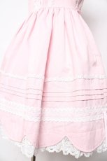画像4: BABY, THE STARS SHINE BRIGHT / リボンスカラップジャンパースカート  ピンク Y-26-01-24-107-BA-OP-SZ-ZY (4)