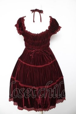 画像2: BABY, THE STARS SHINE BRIGHT / ベロアティアードジャンパースカート【2009】  ワイン Y-26-01-24-108-BA-OP-SZ-ZY