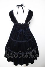 画像2: BABY, THE STARS SHINE BRIGHT / ベロア3段ティアードベビードールジャンパースカート  紺 Y-26-01-24-109-BA-OP-SZ-ZY (2)