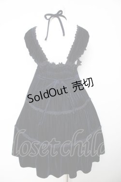 画像2: BABY, THE STARS SHINE BRIGHT / ベロア3段ティアードベビードールジャンパースカート  紺 Y-26-01-24-109-BA-OP-SZ-ZY