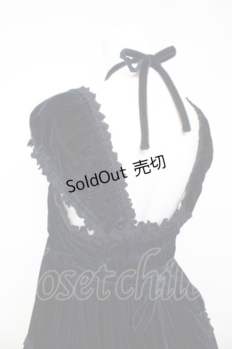 画像5: BABY, THE STARS SHINE BRIGHT / ベロア3段ティアードベビードールジャンパースカート  紺 Y-26-01-24-109-BA-OP-SZ-ZY (5)