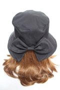 melume / makiコラボリボンバケットハット  黒 Y-26-01-24-025-LO-AC-SZ-ZY