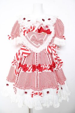画像1: BABY, THE STARS SHINE BRIGHT / Patissiere Bonbon Ribbonワンピース  赤 Y-26-01-24-111-BA-OP-SZ-ZY