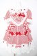 画像1: BABY, THE STARS SHINE BRIGHT / Patissiere Bonbon Ribbonワンピース  赤 Y-26-01-24-111-BA-OP-SZ-ZY (1)
