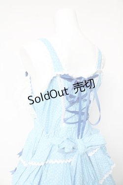 画像5: AND ROMEO / 小さなさくらんぼと細ストライプのジャンパースカート  ブルー Y-26-01-24-112-LO-OP-SZ-ZY