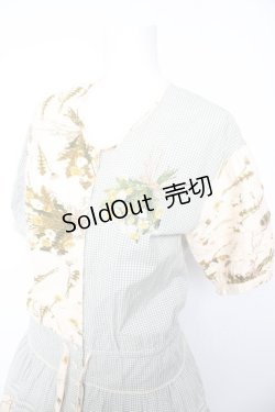 画像3: WONDERFUL WORLD / たんぽぽ柄パッチワークワンピース F 薄荷 Y-26-01-24-115-LO-OP-SZ-ZY