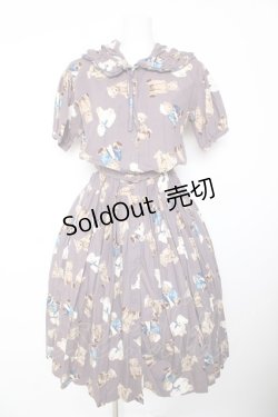 画像1: WONDERFUL WORLD / セーラーくまフード付きワンピース F ラベンダー Y-26-01-24-116-LO-OP-SZ-ZY