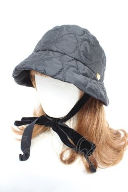 画像1: MILK / ハートキルトHat  ブラック Y-26-01-24-026-ML-AC-SZ-ZY