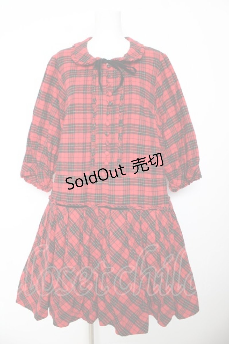 画像1: PINK HOUSE / ターランチェックワンピース F 赤 Y-26-01-24-119-LO-OP-SZ-ZT571 (1)
