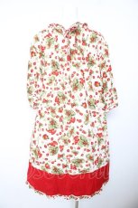 画像2: PINK HOUSE / ストロベリーフィールズプリントミディワンピース F オフ白 Y-26-01-24-120-LO-OP-SZ-ZS (2)