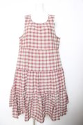PINK HOUSE / オリジナルチェックノースリーブワンピース F レッド×サックス Y-26-01-24-121-LO-OP-SZ-ZY