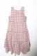画像1: PINK HOUSE / オリジナルチェックノースリーブワンピース F レッド×サックス Y-26-01-24-121-LO-OP-SZ-ZY (1)