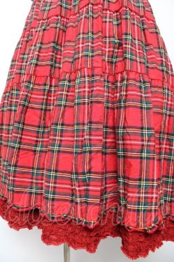 画像4: PINK HOUSE / コットンリネンタータンチェックロングティアードワンピース F 赤 Y-26-01-24-122-LO-OP-SZ-ZY