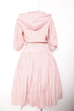 画像2: PINK HOUSE / ギンガムフードワンピース F ピンク Y-26-01-24-123-LO-OP-SZ-ZY