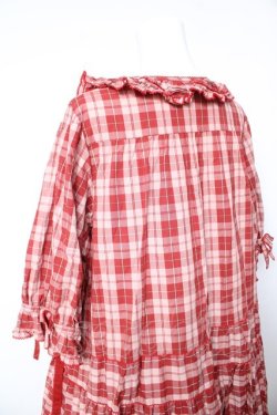 画像5: PINK HOUSE / エプロン付きオリジナルチェックワンピース F 赤 Y-26-01-24-125-LO-OP-SZ-ZY