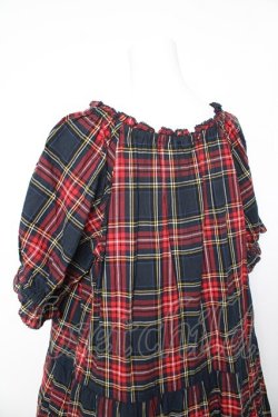 画像5: PINK HOUSE / コットンリネンタータンチェックロングティアードワンピース F 紺 Y-26-01-24-126-LO-OP-SZ-ZY