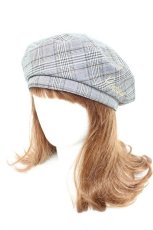 画像1: axes femme / チェックベレー  グレー Y-26-01-24-027-AX-AC-SZ-ZTK033 (1)