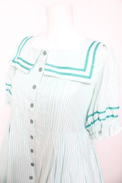 画像3: Physical Drop / 半袖スクエアタックセーラーワンピース  ミント Y-26-01-24-129-LO-OP-SZ-ZY