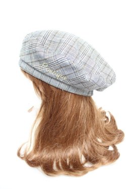 画像2: axes femme / チェックベレー  グレー Y-26-01-24-027-AX-AC-SZ-ZY